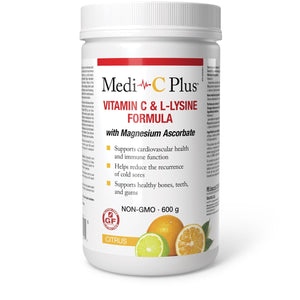 Medi-C Plus Vitamin C & L-Lysine with Magnesium Ascorbate (Citrus - 600 g)